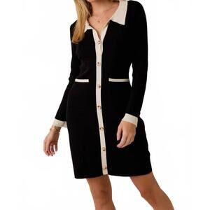 NEW SUNDAY EDITION the atelier knit dress in black & white